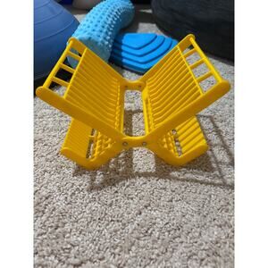 Vintage fisher price fun with food dish rack drying rack yellow